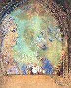 Odilon Redon Profile in an Arch oil on canvas